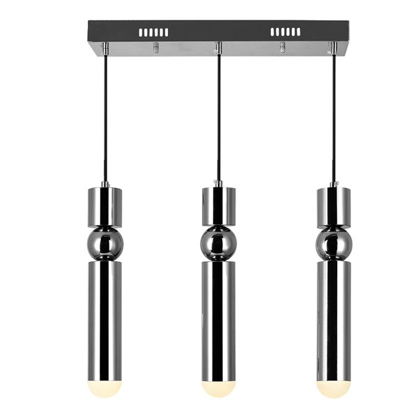 CWI Lighting Chime Contemporary LED Island/Pool Table Chandelier  -  Polished Nickel Finish