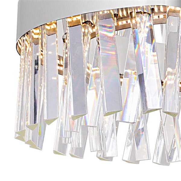 CWI Lighting Glace Contemporary LED 24-in Chandelier  -  Chrome Finish