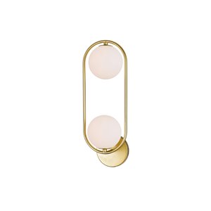 CWI Lighting Celeste Contemporary 2-Light Sconce - Medallion Gold Finish