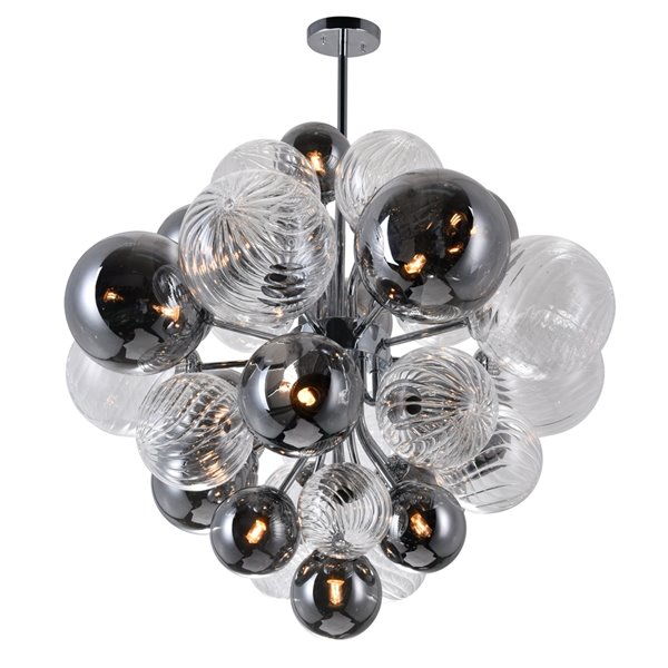 CWI Lighting Pallocino Contemporary 15 -Light Chandelier  -  Chrome Finish