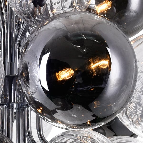 CWI Lighting Pallocino Contemporary 15 -Light Chandelier  -  Chrome Finish