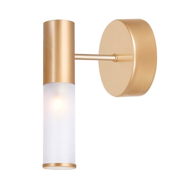 CWI Lighting Pipes Contemporary 1-Light Sconce - Sun Gold Finish