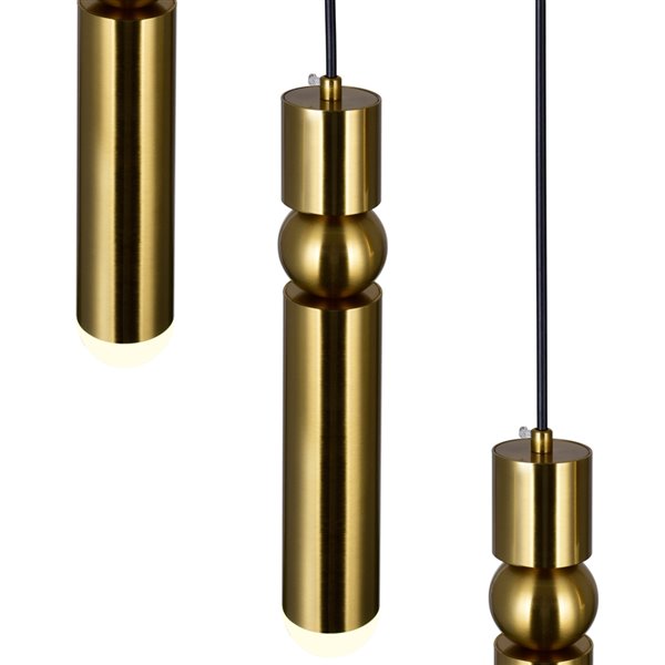 CWI Lighting Chime Contemporary LED Pendant  -  Brass Finish