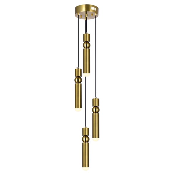 CWI Lighting Chime Contemporary LED Pendant  -  Brass Finish