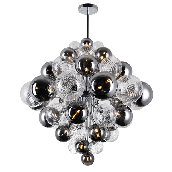 CWI Lighting  Pallocino Contemporary 27 -Light Chandelier  -  Chrome Finish