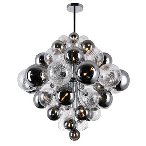 CWI Lighting  Pallocino Contemporary 27 -Light Chandelier  -  Chrome Finish