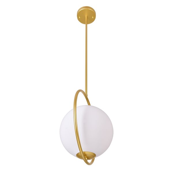 CWI Lighting Celeste Contemporary 1-Light 12-in Mini Pendant  -  Medallion Gold Finish