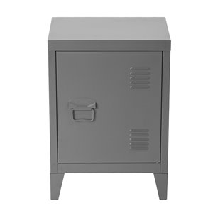 FurnitureR Armoire de rangement en métal Table de chevet Table de bout, 16 po x 12 po 23 po