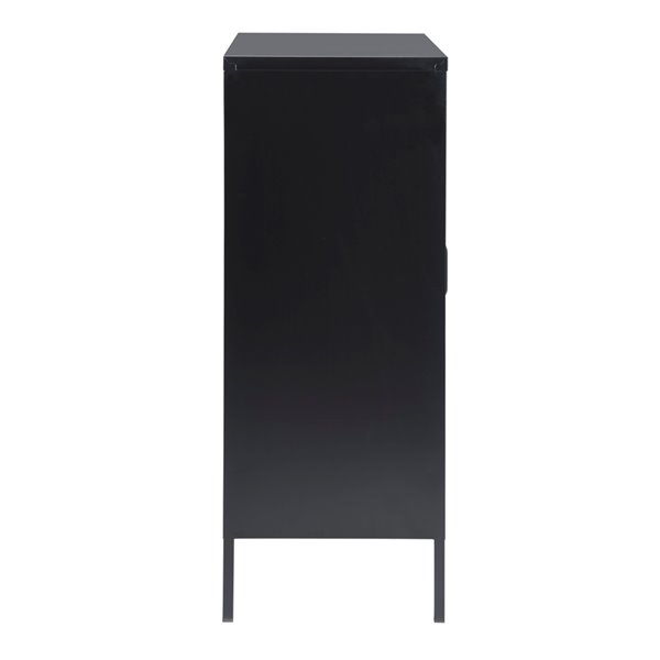 Homycasa Armoire de rangement moderne en métal à 2 portes d'appoint