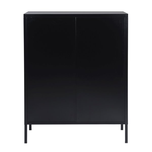 Homycasa Armoire de rangement moderne en métal à 2 portes d'appoint