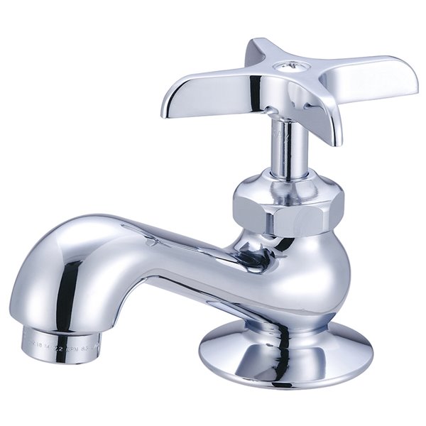 Central Brass Cross Handle Basin Faucet with Aerator - Polished Chrome