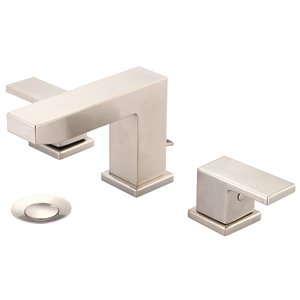 Pioneer Industries MOD Rectangular Two-Handle Bathroom Faucet - Brushed Nickel