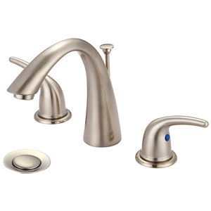 Olympia Faucet Accent 2-Handle Widespread Bathroom Faucet - Brushed Nickel