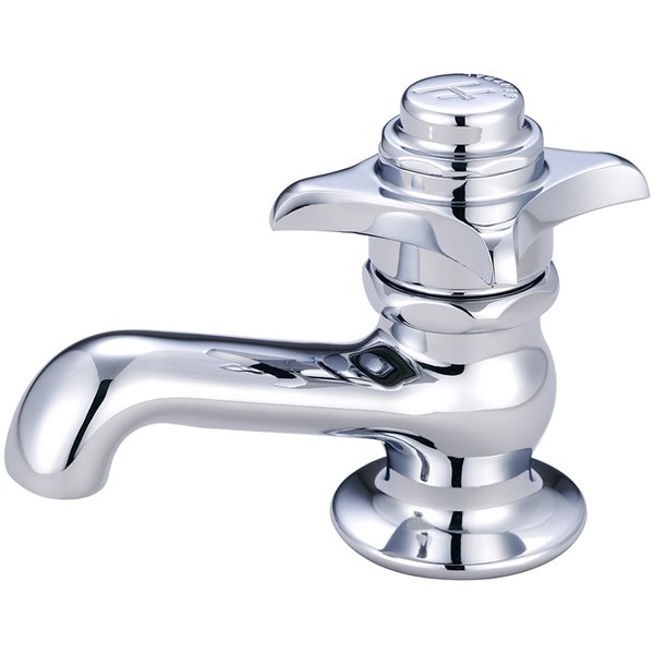 Central Brass Self-Close Single-Handle Basin Faucet - Polished Chrome