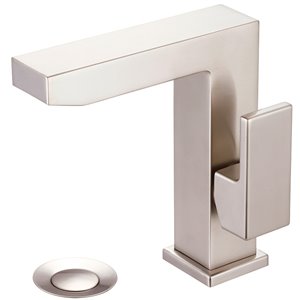 Pioneer Industries MOD Rectangular Side Lever Handle Bathroom Faucet - Brushed Nickel