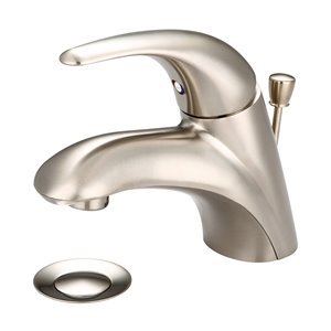 Pioneer Industries Legacy Lever Handle Curved Bathroom Faucet - Brushed Nickel