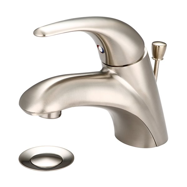 Pioneer Industries Legacy Single-Handle Curved Bathroom Faucet - Brushed Nickel