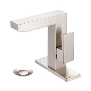 Pioneer Industries MOD Rectangular Single-Handle Bathroom Faucet - Brushed Nickel