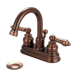 Pioneer Industries Brentwood Two-Handle Bathroom Faucet with Gooseneck Spout - Oil Rubbed Bronze