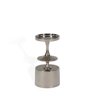 Bougeoir en métal Carmella de Gild Design House, petit format, argent, 10 po