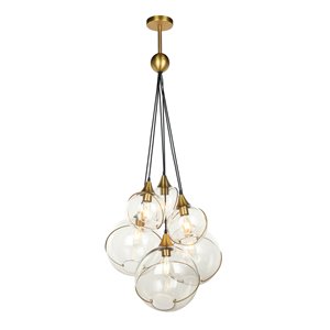 Gild Design House Kiran Chandelier - Clear Glass and Gold - 6-Light