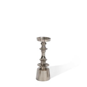Bougeoir en métal Aurora de Gild Design House, format moyen, argent, 11 po
