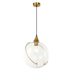 Luminaire suspendu Kiran de Gild Design House , globe de verre, 12 po x 12 po x 14 po