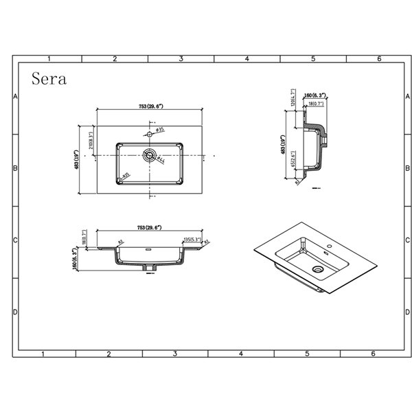 GEF Floy 30-in White Single Sink Bathroom Vanity with White Acrylic Top