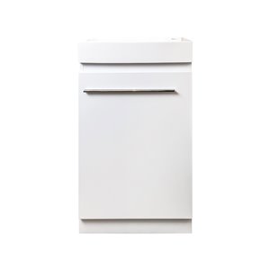 GEF Harlem 18-in White Single Sink Bathroom Vanity with White Acrylic Top