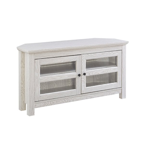 Walker Edison Country Corner TV Stand 44in x 23in White