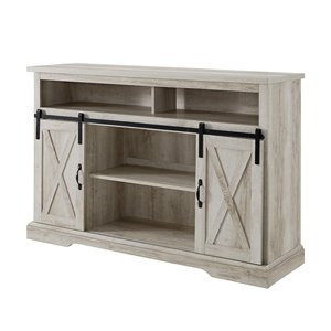 Walker Edison Farmhouse TV Cabinet - 52-in x 33-in - White Oak