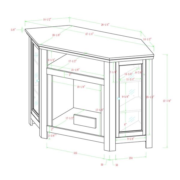 Walker Edison Casual Fireplace TV Stand - 48-in x 32-in - Barnwood