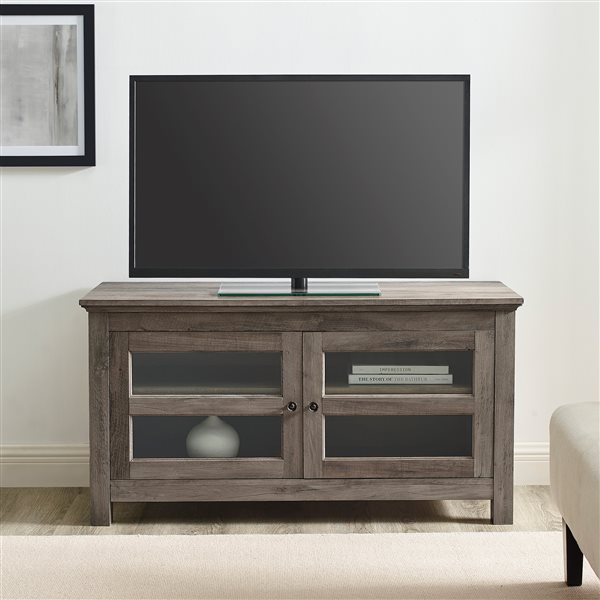 Walker Edison Country TV Cabinet - 44-in x 23-in - Grey