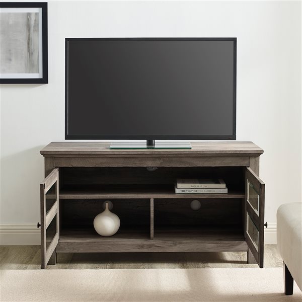 Walker Edison Country TV Cabinet - 44-in x 23-in - Grey