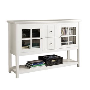 Walker Edison Console Table and TV Cabinet - 52-in x 16-in x 35-in - White