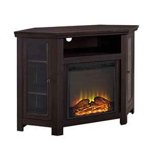 Walker Edison Casual Fireplace TV Stand - 48-in x 32-in - Espresso