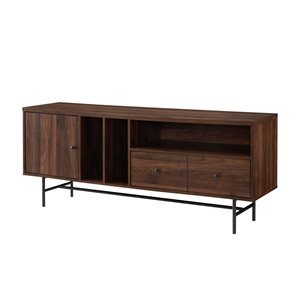 Walker Edison Modern TV Cabinet - 60-in x 25-in - Dark Walnut