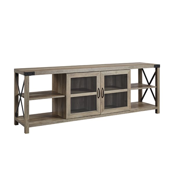 Walker Edison Farmhouse TV Cabinet - 70-in x 25-in - Grey