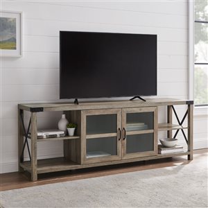 Walker Edison Farmhouse TV Cabinet - 70-in x 25-in - Grey