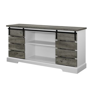 Walker Edison Farmhouse TV Cabinet - 58-in - Grey