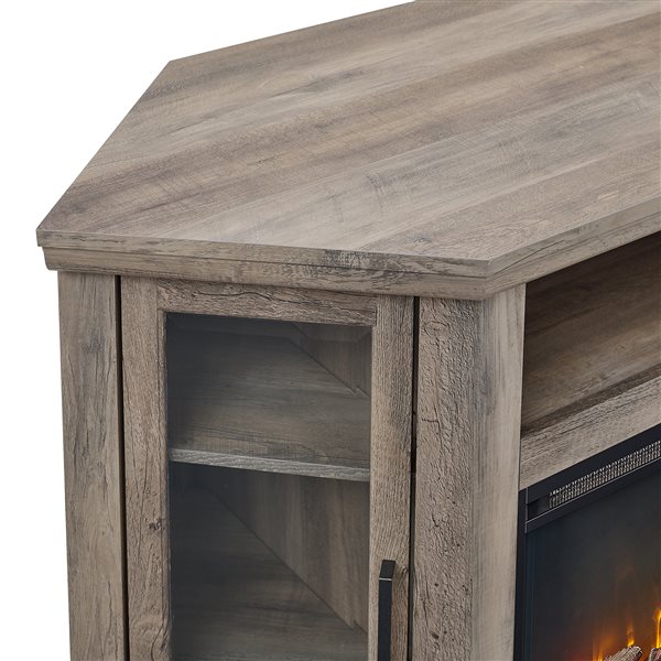 Walker Edison Casual Fireplace TV Stand - 48-in x 32-in - Grey