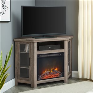 Walker Edison Casual Fireplace TV Stand - 48-in x 32-in - Grey