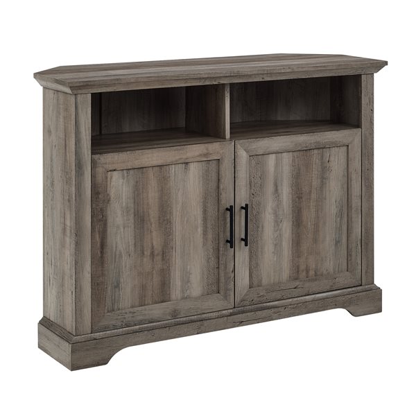 Walker edison wood online corner tv stand