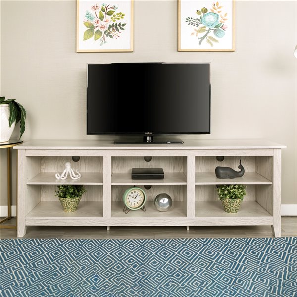 Walker Edison Modern TV Cabinet - 70-in x 24-in - White