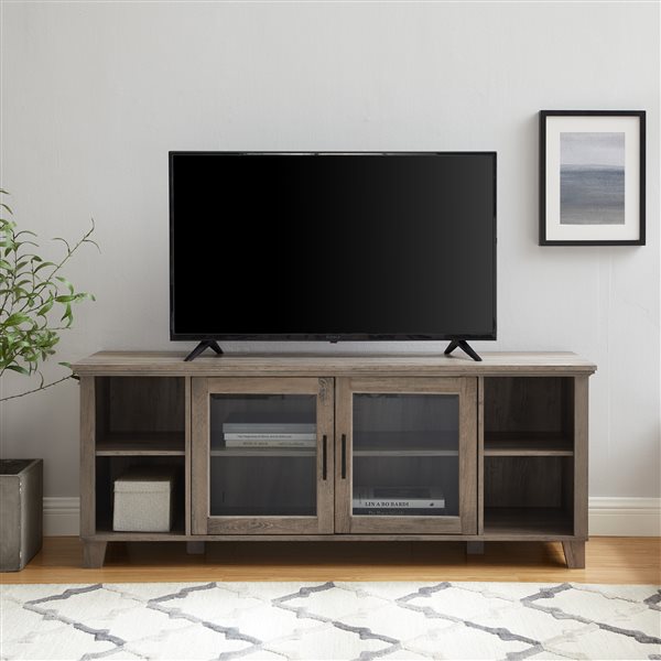 Walker Edison Rustic TV Cabinet - 58-in x 23-in - Grey