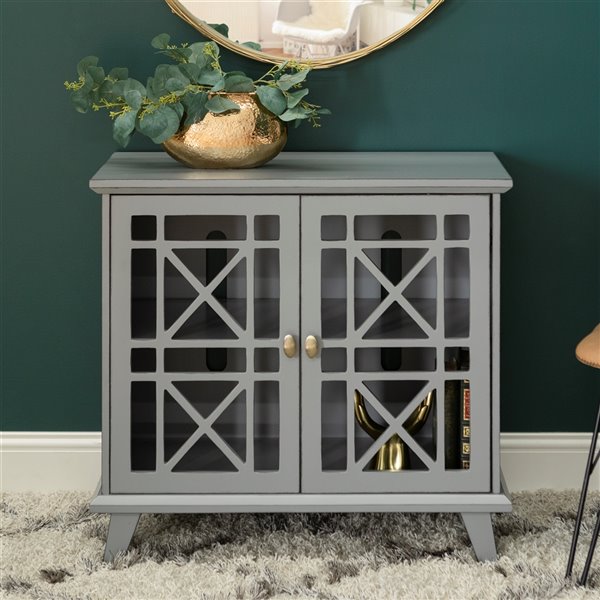 Coastal accent store cabinet