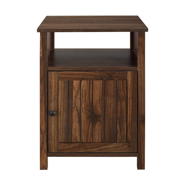 Walker Edison Modern End Table - 18-in x 24-in - Dark Walnut