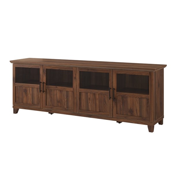 Walker Edison Modern TV Cabinet - 70-in x 25-in - Dark Walnut