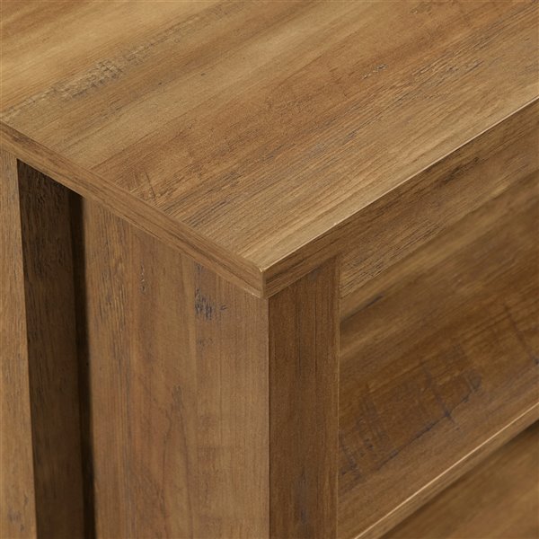 Walker Edison Country Corner TV Stand - 58-in x 24-in - Reclaimed Barnwood