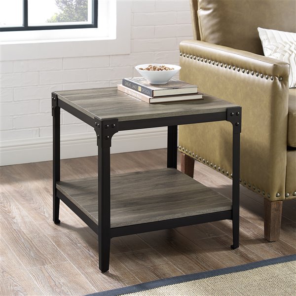 slate grey end table